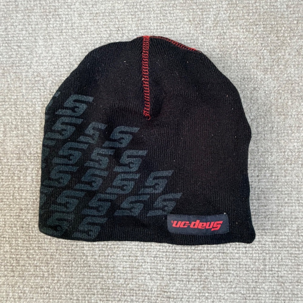 Snap-on Tools Beanie Hat Black Red Grey Logo Knit Skull Cap Official Licensed
